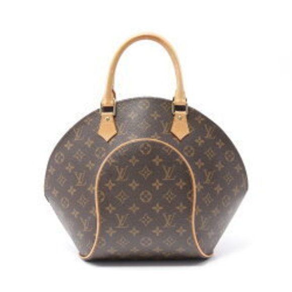 Louis Vuitton Ellipse MM Handbag Bag Leather Monogram Brown - Picture 1 of 8